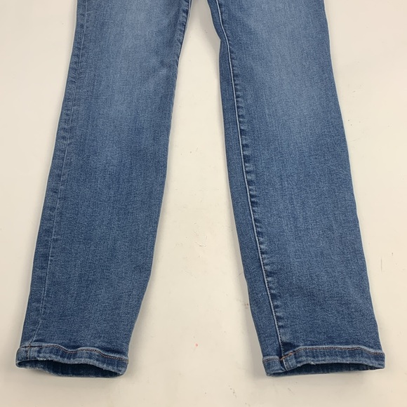 Good American Skinny Jeans Sz 4/27 Stretch Indigo Blue Light Distressed Designer - Picture 5 of 15